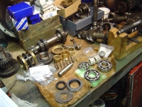  Some new bits have arrived - brass bushes, bearings, oil seals, first gear, layshaft, reverse idler shaft, springs, etc
